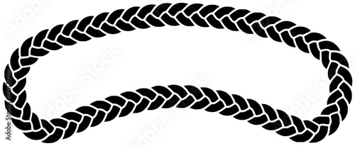 wavy illustration fashion silhouette hairstyle logo hair icon wig outline curly long beauty hairdresser braid woman girl female healthy shape haircut plait style for vector graphic background