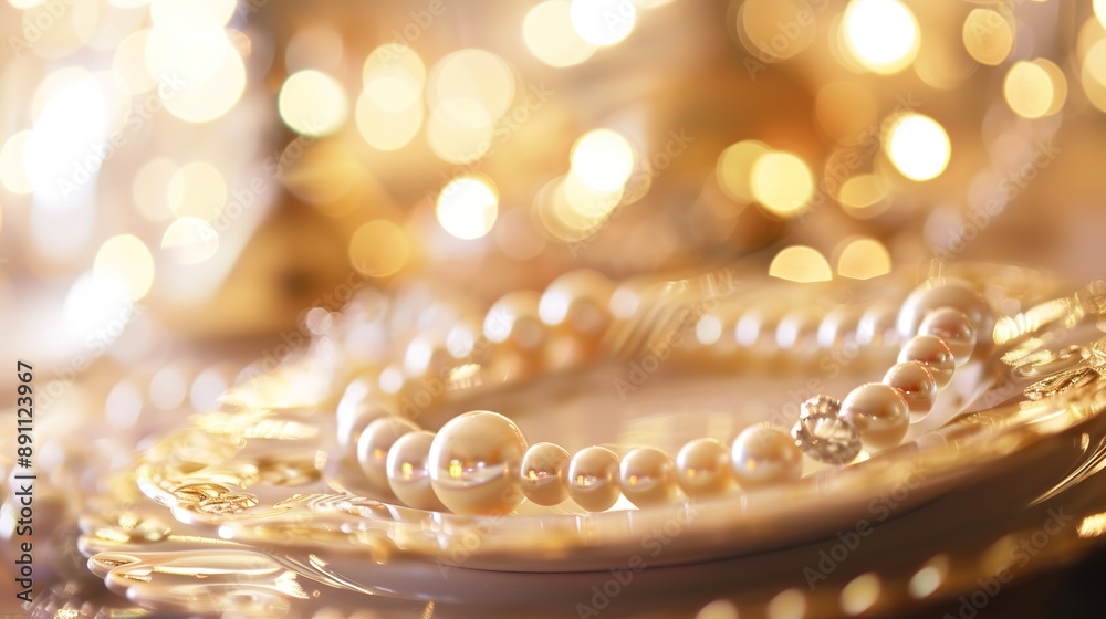 Elegant Pearl Display on a Soft Background, Highlighting Its Luster and Natural Beauty Elegant Pearl Display on a Soft Background, Highlighting Its Luster and Natural Beauty