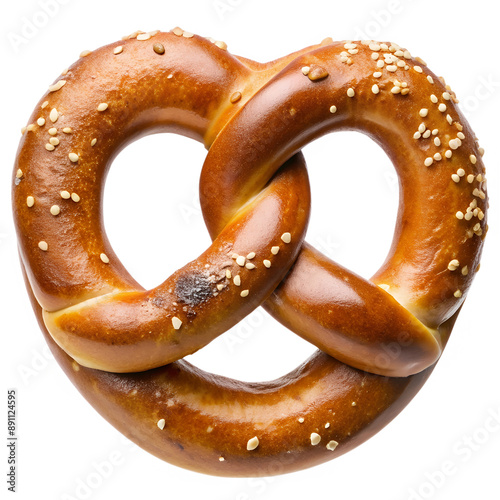 Delicious pretzel isolated
