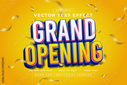 Grand Opening 3D editable text effects