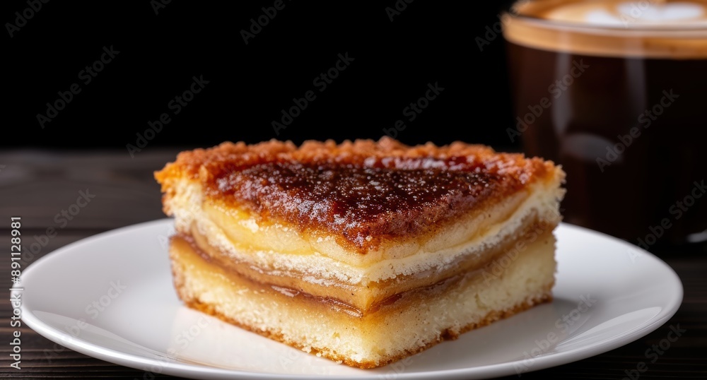 delicious homemade custard cake with caramelized top delicious homemade custard cake with caramelized top