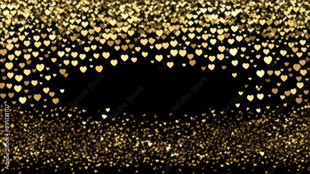 © Valentina Zaitseva - Golden foil hearts confetti on black banner background. Wedding, birthday, Valentine's Day © Valentina Zaitseva - Golden foil hearts confetti on black banner background. Wedding, birthday, Valentine's Day