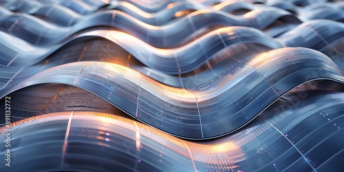 Flexible solar panels background