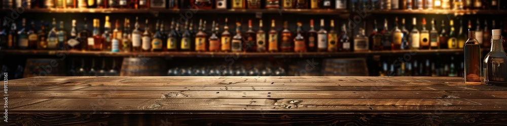 photo behind a wooden bar counter in a bar photo behind a wooden bar counter in a bar