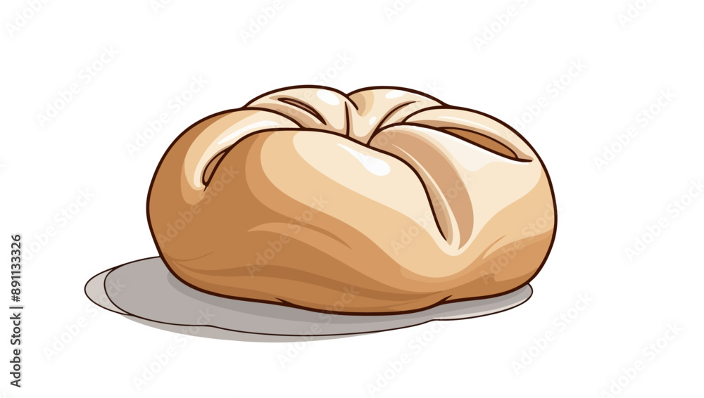 Bao Bun Vector Illustration on White Background Bao Bun Vector Illustration on White Background