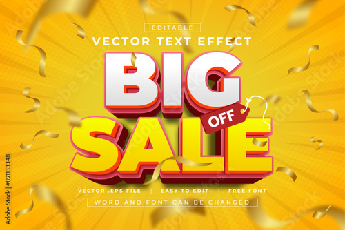 Big Sale 3D editable text effects