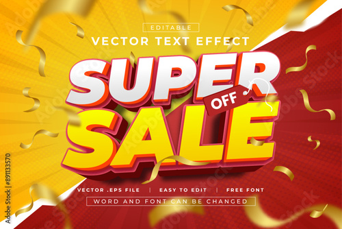 Super Sale 3D editable text effects