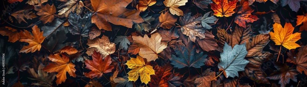 Fototapeta premium Autumn Leaves on the Ground