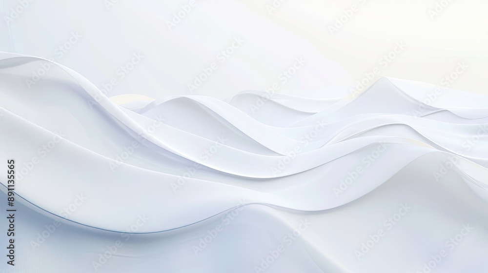 Fototapeta premium A pristine white background with a gentle gradient shading from top to bottom, perfect for minimalist and serene designs.
