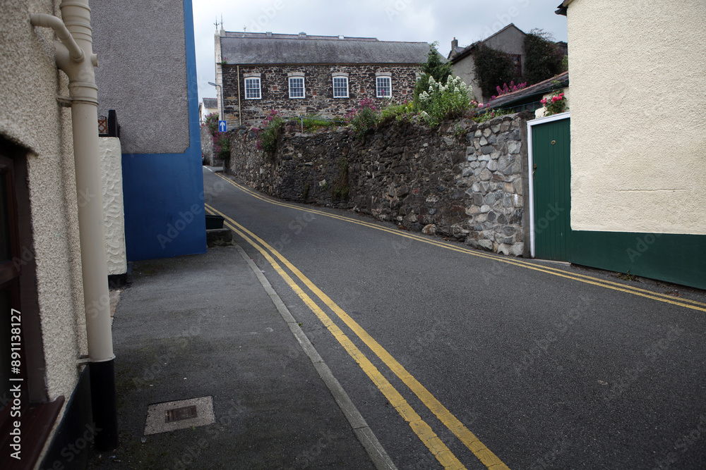 Fototapeta premium Streets in the walled fortified city - Conwy - Wales - UK