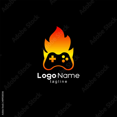 console fire logo design vector