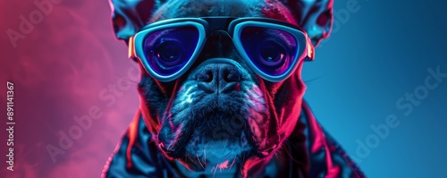 Person with dogs including pugs and French bulldogs on a white background