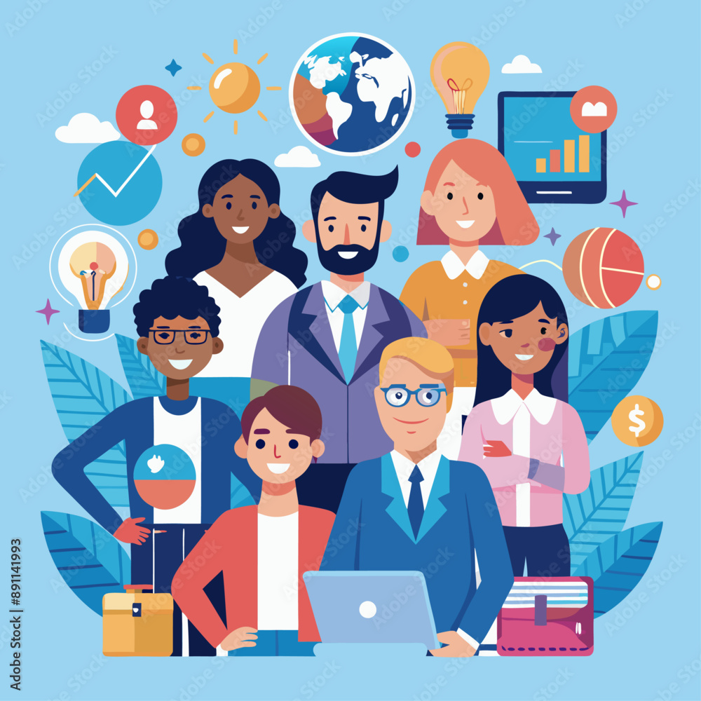 diverse business teams inclusive and professional corporate illustrations diverse business teams inclusive and professional corporate illustrations