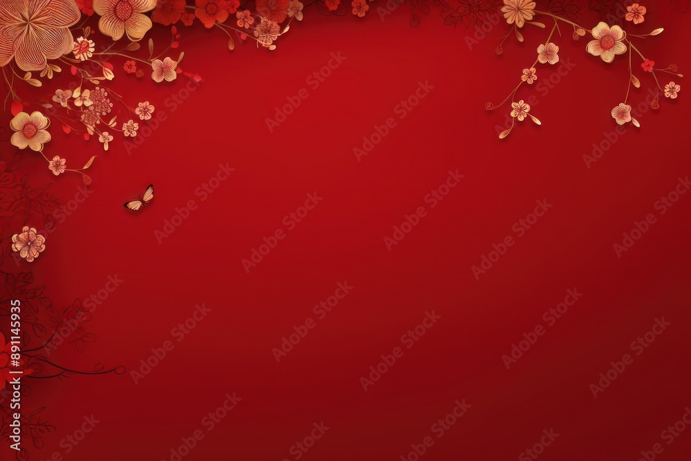 Chinese New Year banner flower petal plant. Chinese New Year banner flower petal plant.