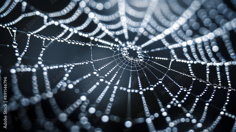 Naklejka premium Dramatic wide-angle macro shot of a mesmerizing