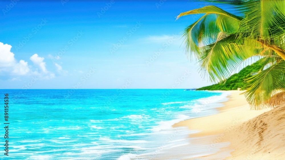 Summer Resort Beach Sea Relax Travel Vacation Palm Tropic Copy Space Banner Background Hotel Summer Resort Beach Sea Relax Travel Vacation Palm Tropic Copy Space Banner Background Hotel