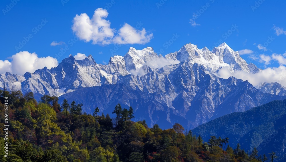 Fototapeta premium Tibet, West Sichuan, Gongga Mountain, Rizhao Jinshan 