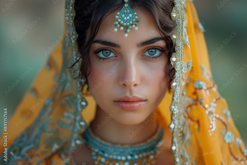 Portrait of a Woman in South Asian Fusion Attire Portrait of a Woman in South Asian Fusion Attire