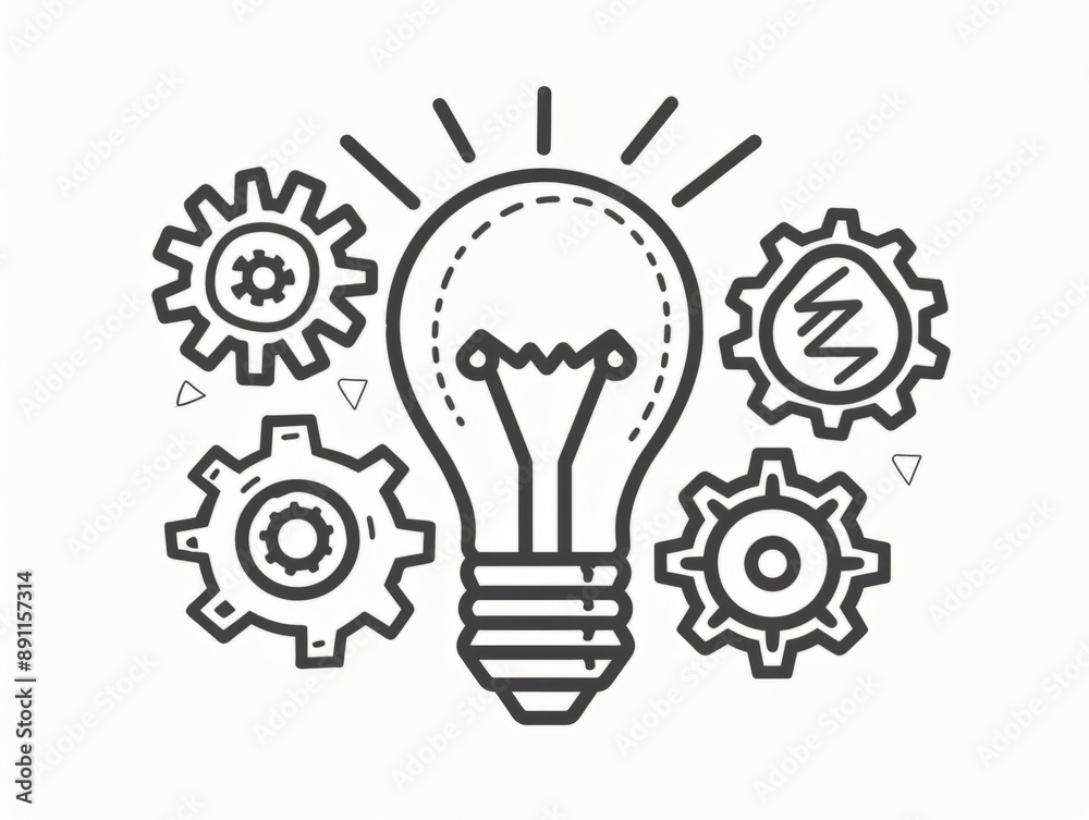 lightbulb with gears inside lightbulb with gears inside