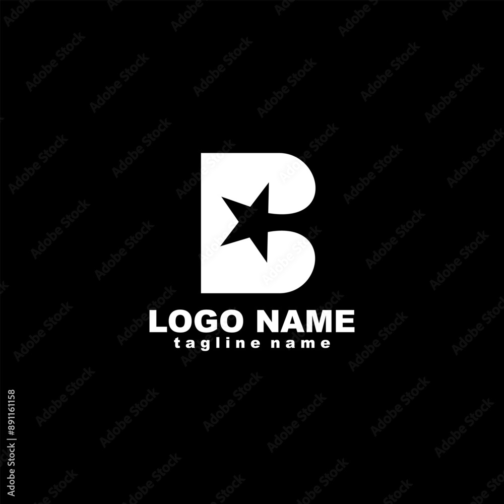 Obraz premium letter B star logo design vector