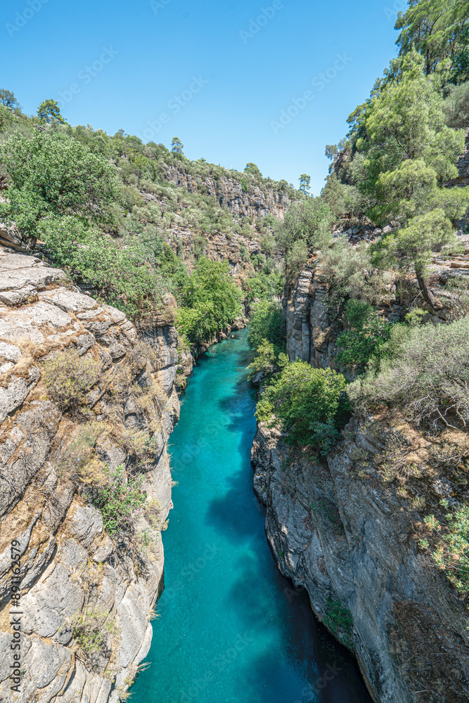 The scenic views of Koprulu (Köprülü) Canyon National Park, Turkey’s most popular watersports area, perfect for hiking, exploring the ancient ruins, enjoying the Mediterranean scenery in Antalya The scenic views of Koprulu (Köprülü) Canyon National Park, Turkey’s most popular watersports area, perfect for hiking, exploring the ancient ruins, enjoying the Mediterranean scenery in Antalya