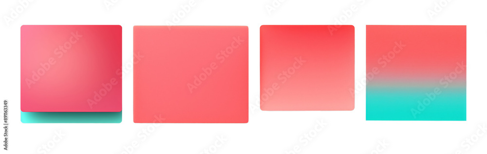 Vibrant gradient squares showcasing a smooth transition of pink and turquoise colors, arranged in a horizontal sequence. Vibrant gradient squares showcasing a smooth transition of pink and turquoise colors, arranged in a horizontal sequence.