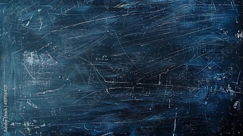 Abstract Scratched Blue Background
