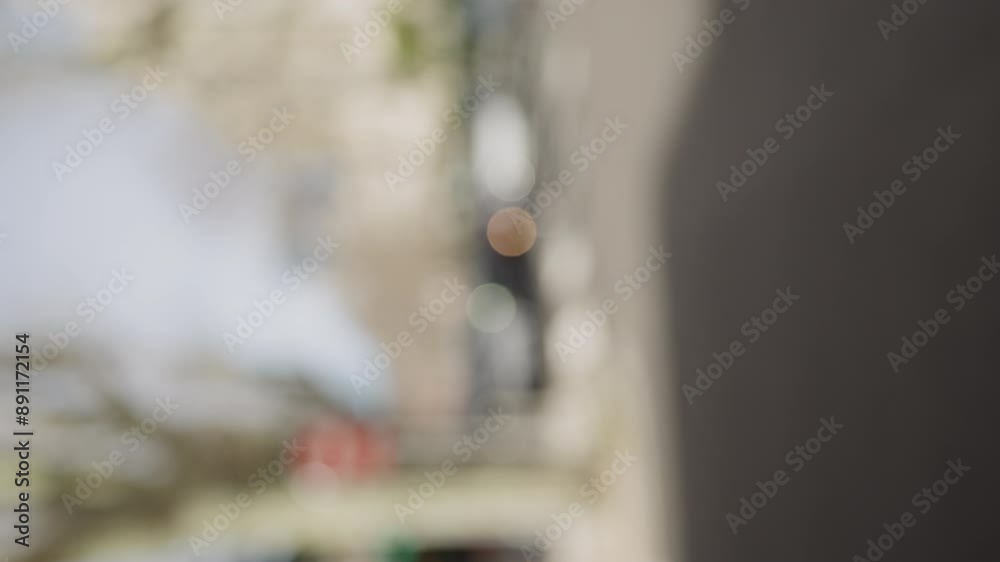 Out of focus background of city street of Nice Out of focus background of city street of Nice