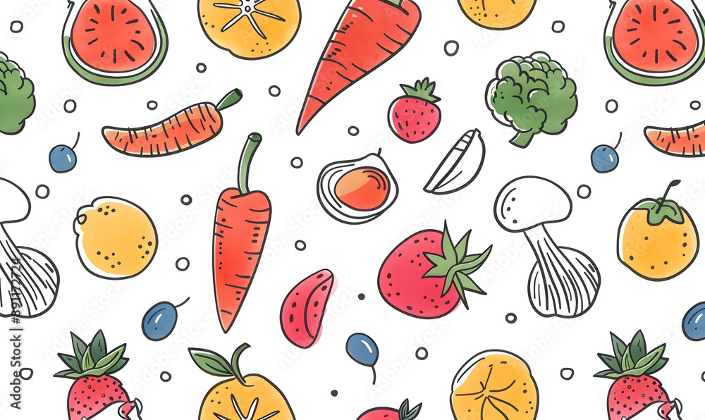 vegetable and fruits photo or illustrator on white background vegetable and fruits photo or illustrator on white background
