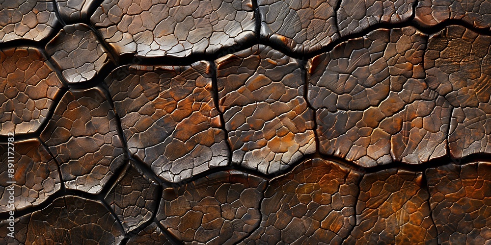 Crocodile skin texture with cricks, leather background.