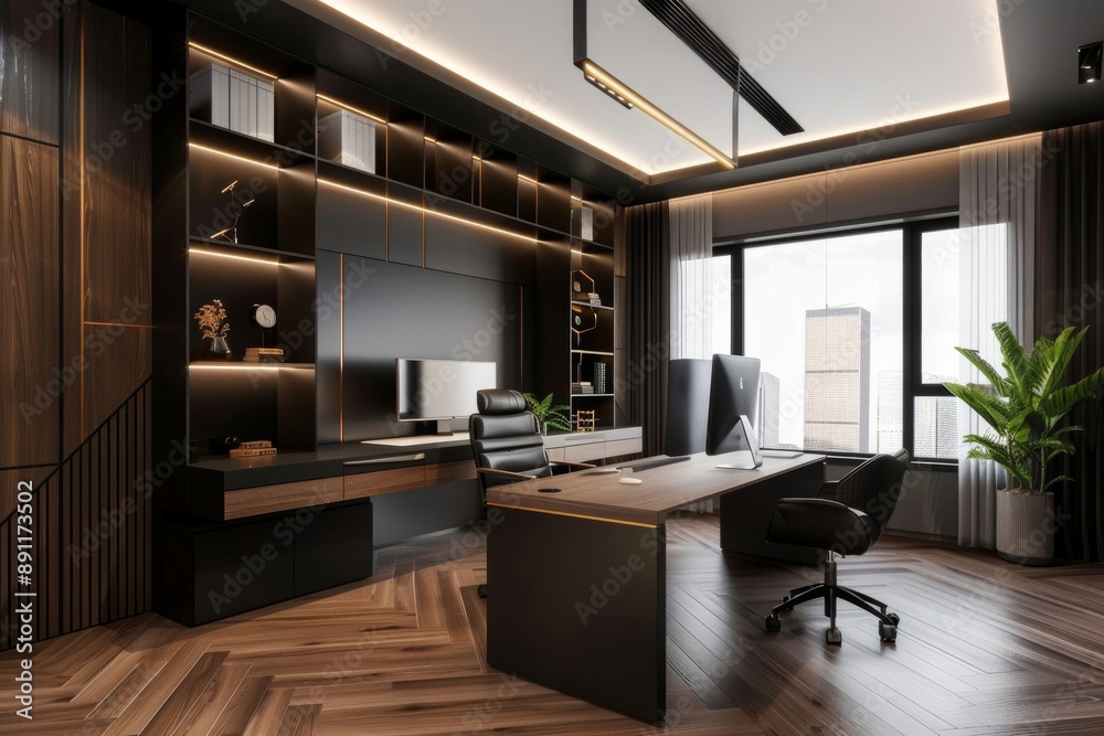 An up-to-date study room with a thematic design and modern accents blends functionality with style. An up-to-date study room with a thematic design and modern accents blends functionality with style.