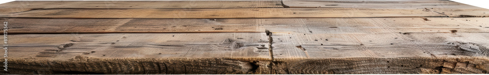 Old wooden table top isolated on transparent background. PNG Old wooden table top isolated on transparent background. PNG