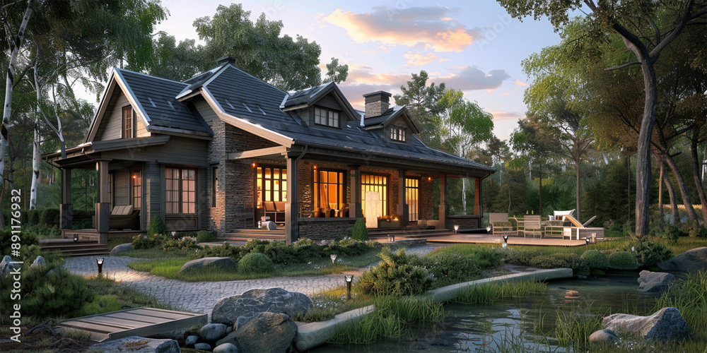 Obraz premium pavilion in the garden