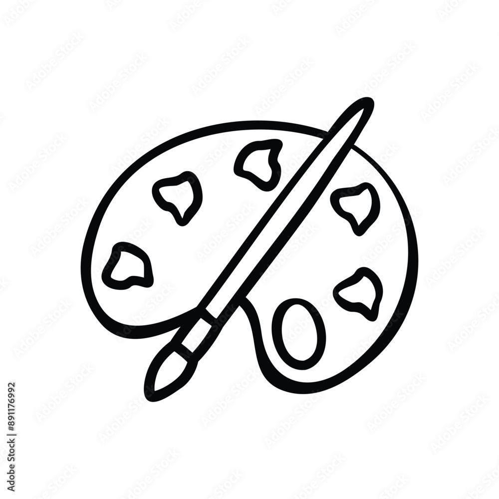 Drawing Palette Doodle Hand-drawn Vector Icon Drawing Palette Doodle Hand-drawn Vector Icon