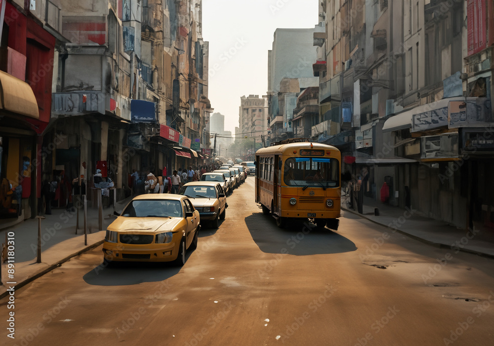 Fototapeta premium Urban landscape: urban vitality.