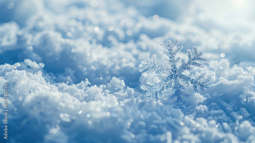 winter snow and snowflakes with copy space winter snow and snowflakes with copy space