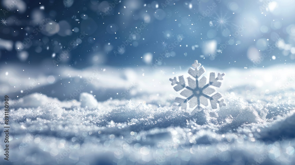 winter snow and snowflakes with copy space winter snow and snowflakes with copy space