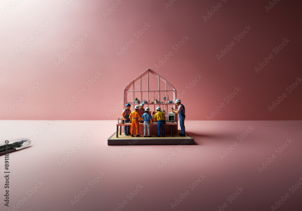 Obraz premium The work of little people: tiny contributions.