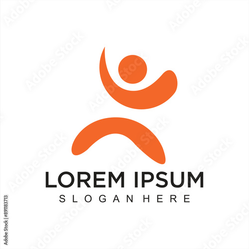 healty logo simple illustration design