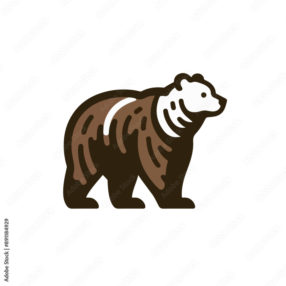 Fototapeta premium flat vector logo of a bear.
