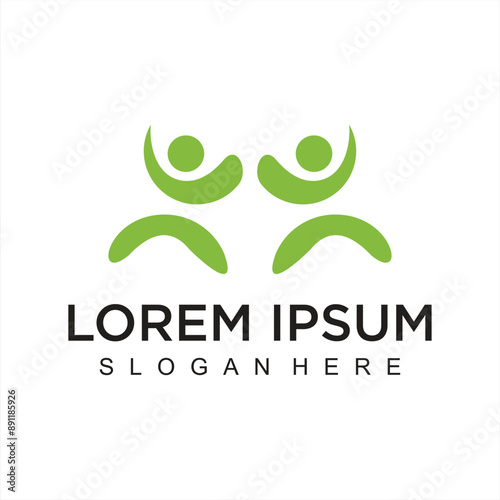healty logo simple illustration design