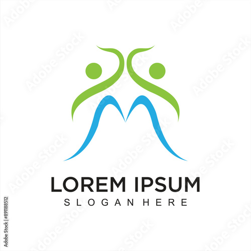 healty logo simple illustration design