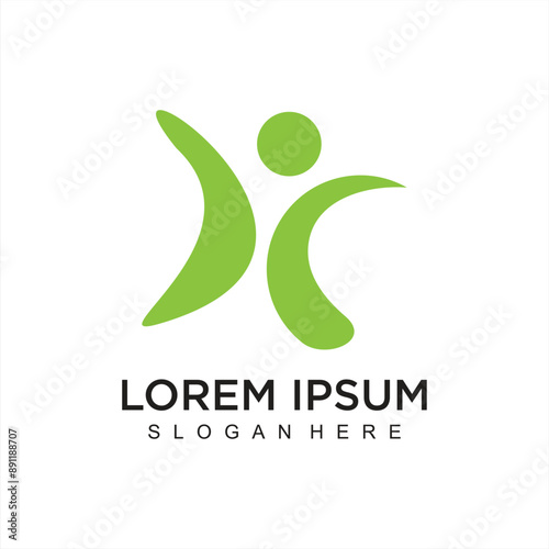 healty logo simple illustration design