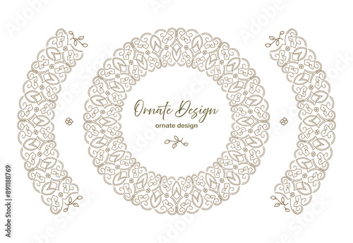 Vector decorative frame. Elegant element for design template