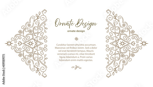 Vector decorative frame. Elegant element for design template