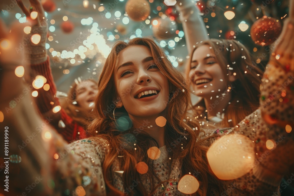 43. Friends celebrating a holiday together, decorating and sharing joy. Sharp Focus, High-resolution photograph captured using Canon EOS R5 camera. 43. Friends celebrating a holiday together, decorating and sharing joy. Sharp Focus, High-resolution photograph captured using Canon EOS R5 camera.