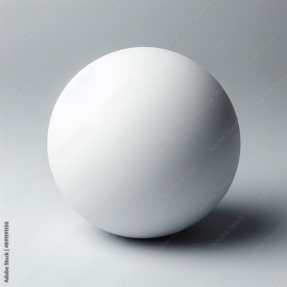 3D sphere with shadow isolated on white background