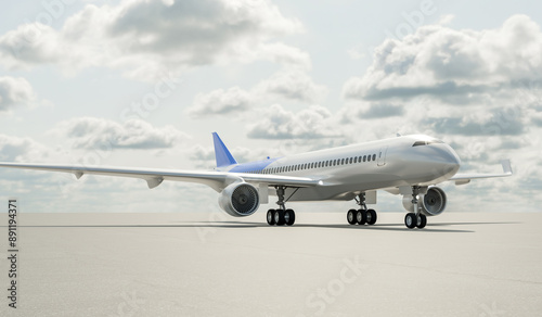 Scene rendering of civil aviation aircraft model