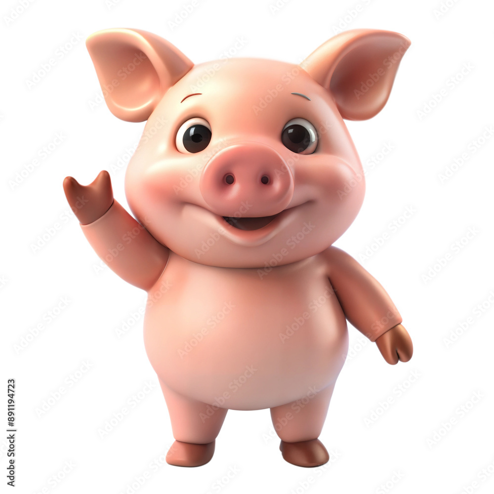 pig 3d on a transparent background pig 3d on a transparent background