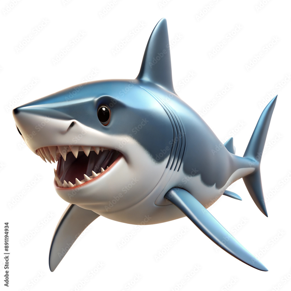 shark 3d on a transparent background shark 3d on a transparent background
